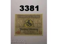 Στουτγκάρδη 50 φενίχ 1921 Γερμανία