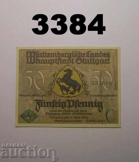 Στουτγκάρδη 50 φενίχ 1921 Γερμανία