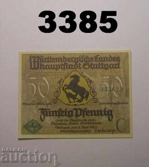 Στουτγκάρδη 50 φενίχ 1921 Γερμανία