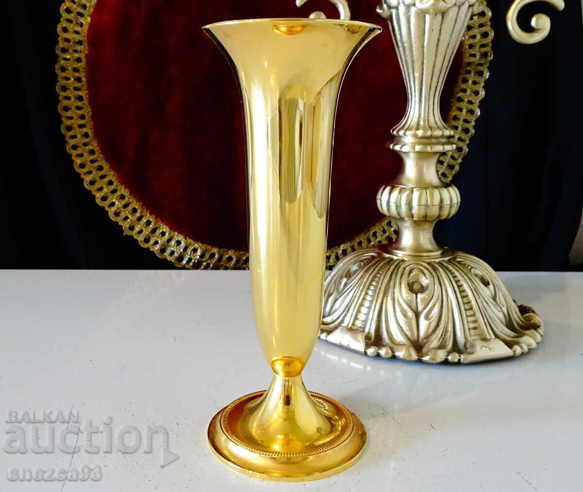 Cupă aurită, vază BMF din bronz - 6