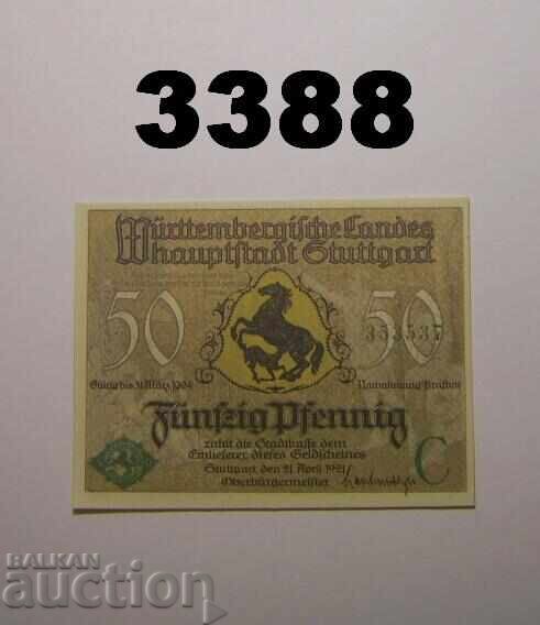 Στουτγκάρδη 50 φενίχ 1921 Γερμανία