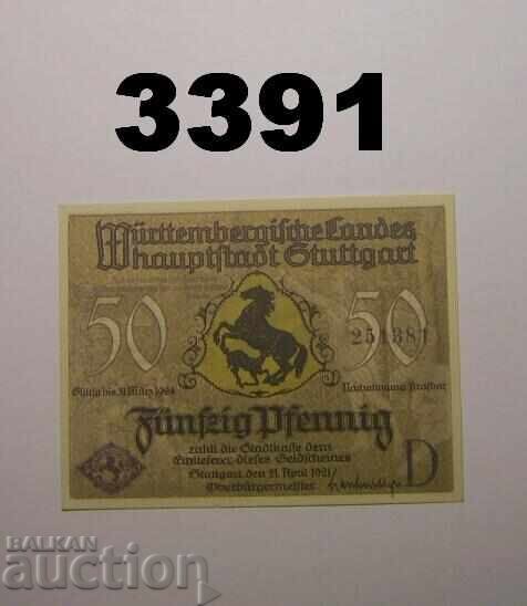 Στουτγκάρδη 50 φενίχ 1921 Γερμανία