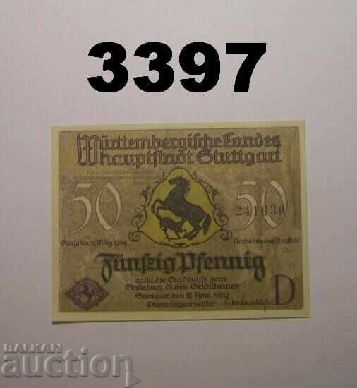 Stuttgart 50 pfennig 1921 Germania