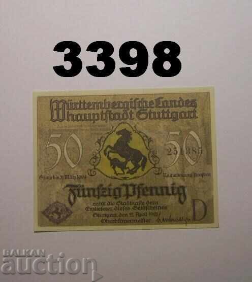 Stuttgart 50 pfennig 1921 Germania
