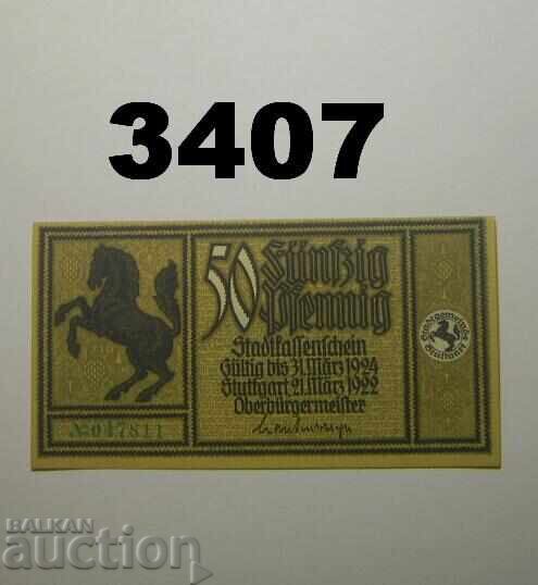 Stuttgart 50 pfennig 1922 Германия с цена € 1.50 | 2.93 лв.