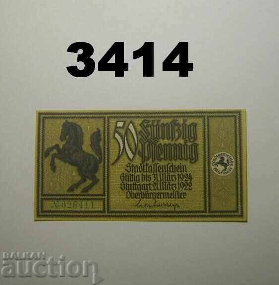 Stuttgart 50 pfennig 1922 Germany with price € 1.50 | 2.93 BGN