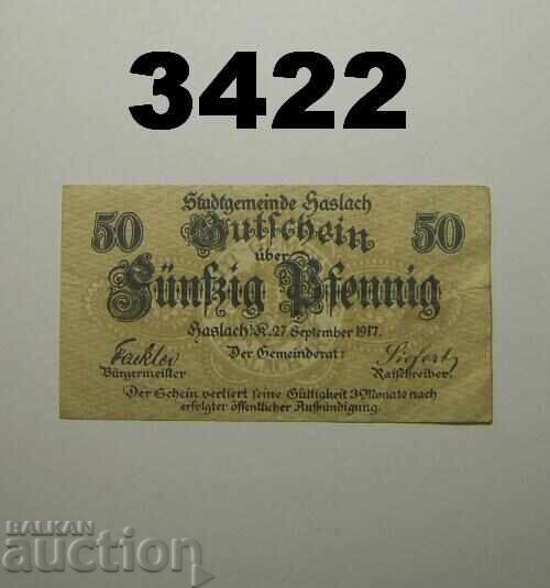 Haslach 50 pfennig 1917 Γερμανία