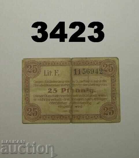 Hannover 25 pfennig 1920 Германия с цена € 0.50 | 0.98 лв.