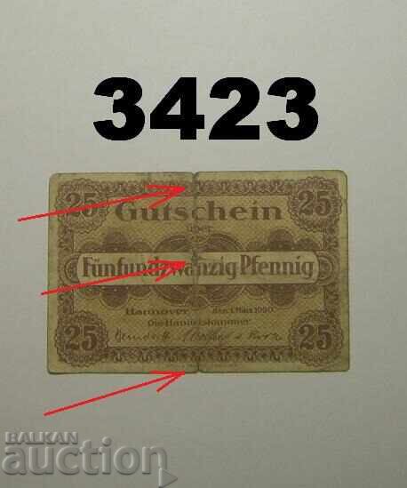 Hannover 25 pfennig 1920 Германия
