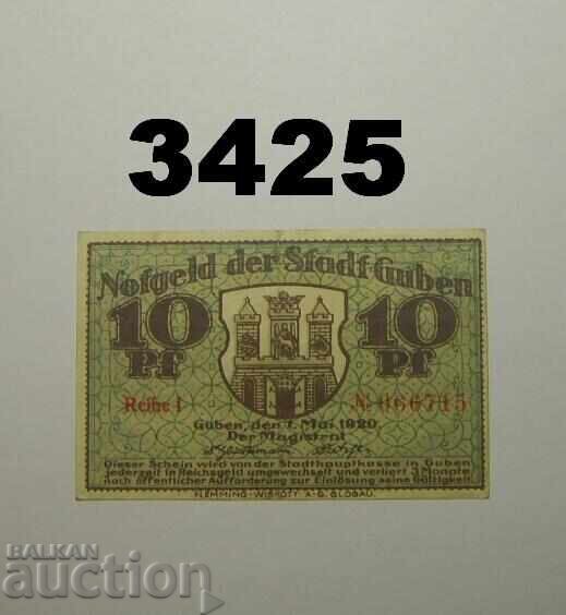 Guben 10 pfennig 1920 Γερμανία