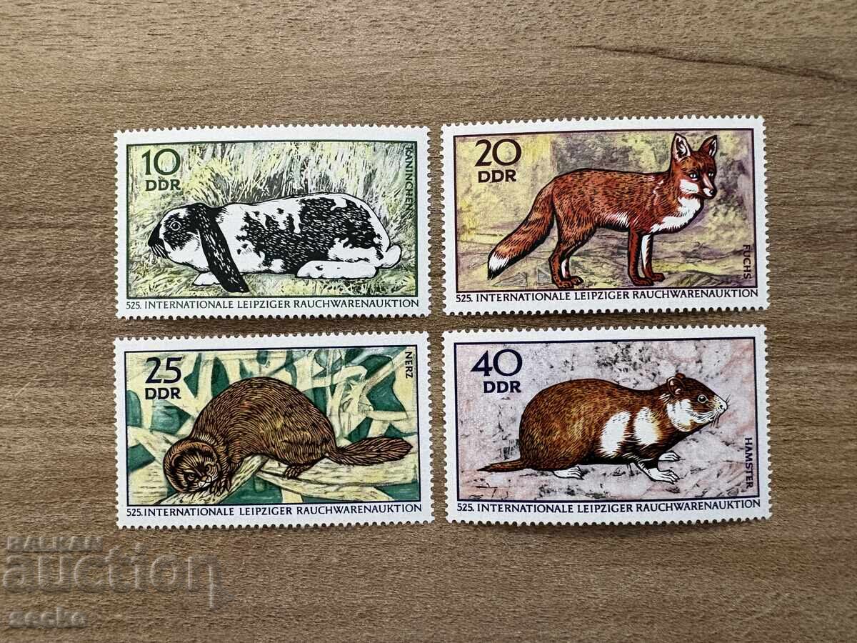 RDG - Licitație internațională de blănuri la Leipzig (1970) MNH