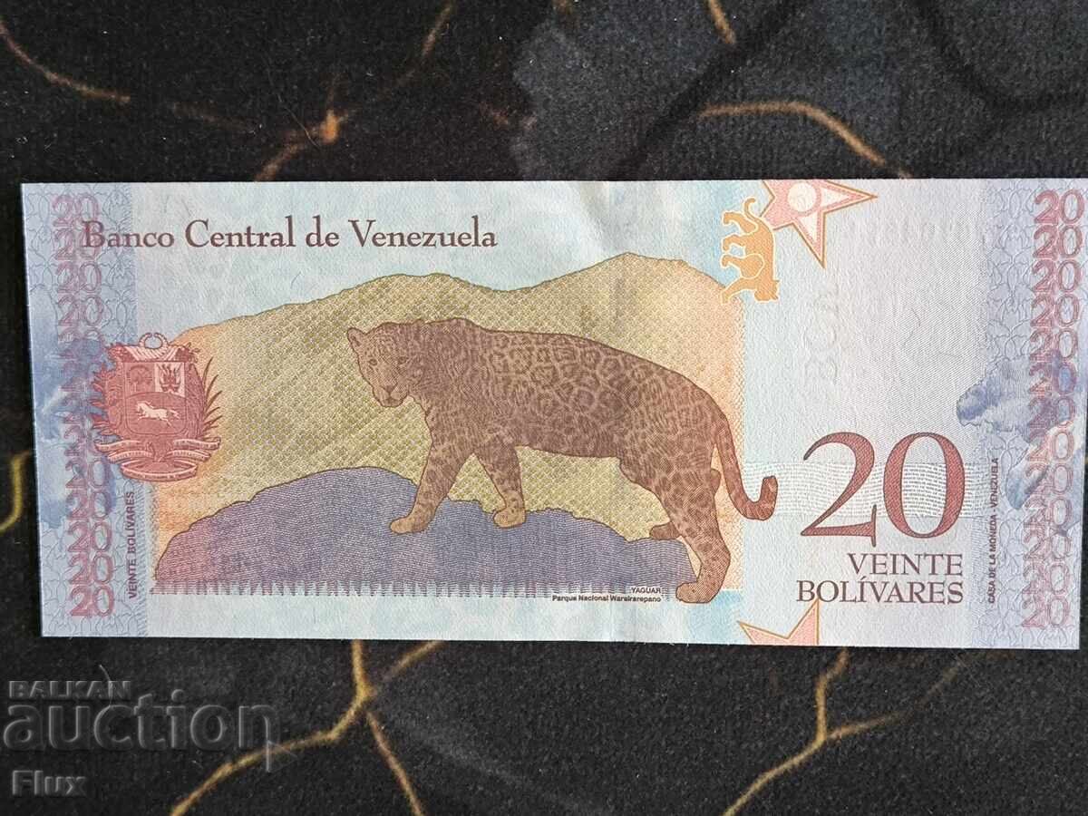 Τραπεζογραμμάτιο - Βενεζουέλα - 20 μπολιβάρ UNC | 2018 με τιμή € 2.00 | 3.91 BGN