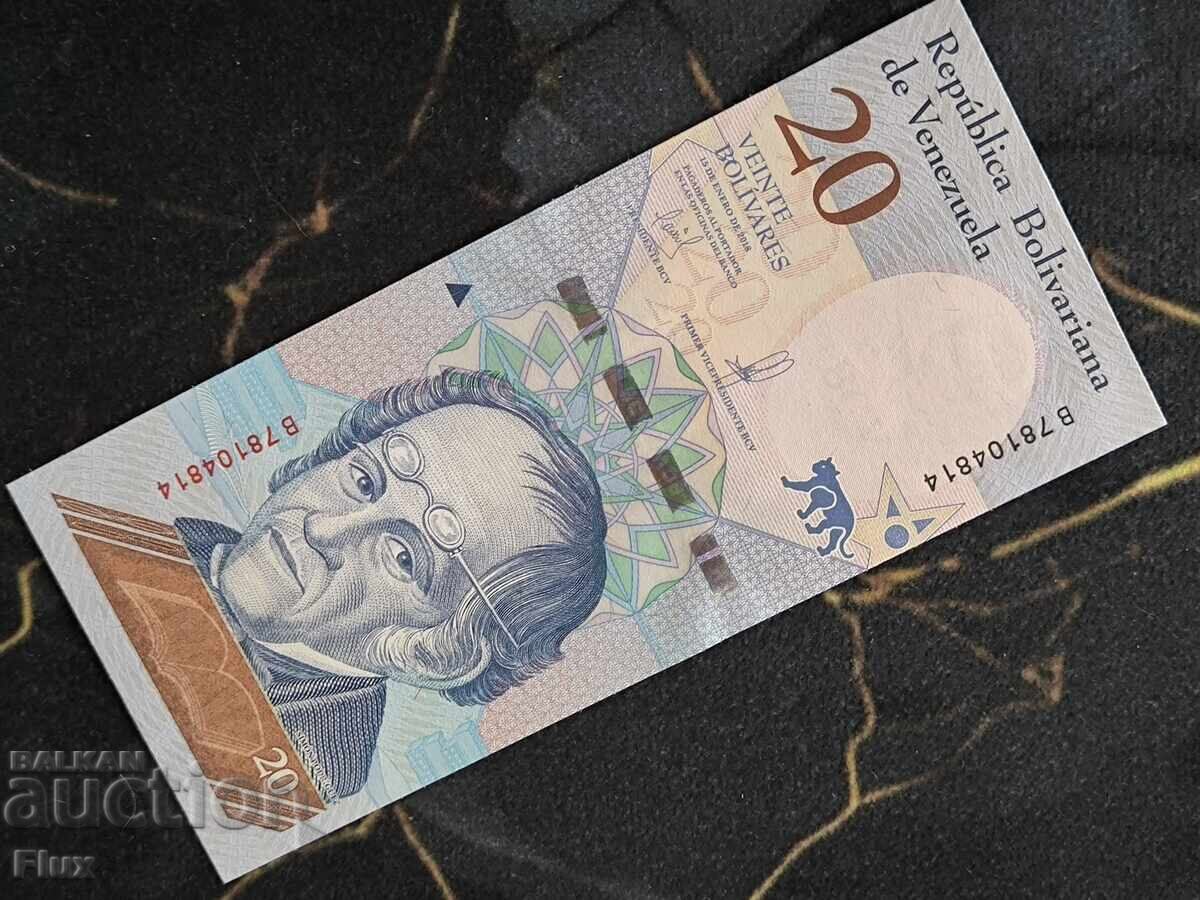 Τραπεζογραμμάτιο - Βενεζουέλα - 20 μπολιβάρ UNC | 2018