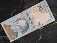 Τραπεζογραμμάτιο - Βενεζουέλα - 20 μπολιβάρ UNC | 2018