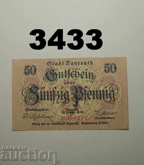 Bayreuth 50 pfennig 1918 Germania