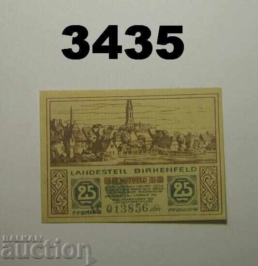Birkenfeld 25 pfennig 1921 Γερμανία