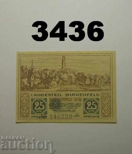 Birkenfeld 25 pfennig 1921 Германия