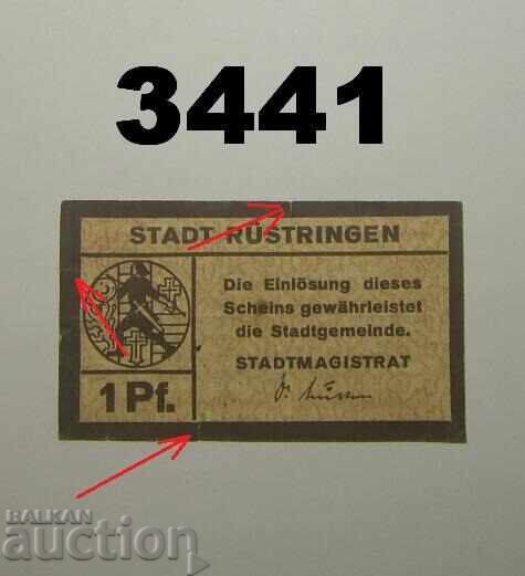 Rüstringen 1 pfennig 1917 Германия