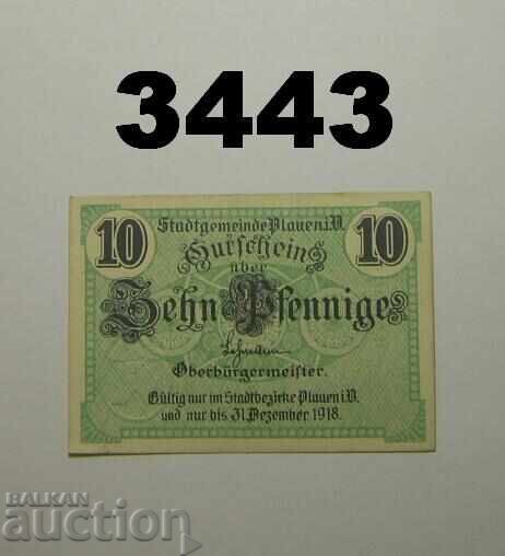 Plauen i. V. 10 pfennig until 1918 Germany