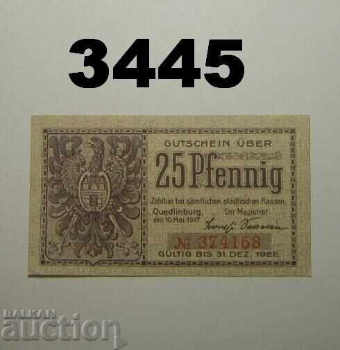 Quedlinburg 25 pfennig 1917 Γερμανία