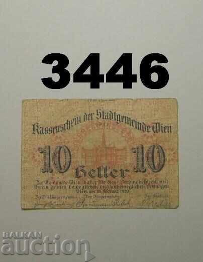 Vienna 10 heller 1920 Austria