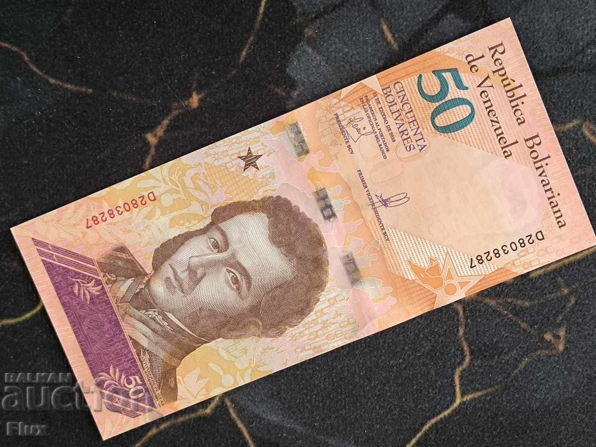 Τραπεζογραμμάτιο - Βενεζουέλα - 50 Μπολίβαρ UNC | 2018