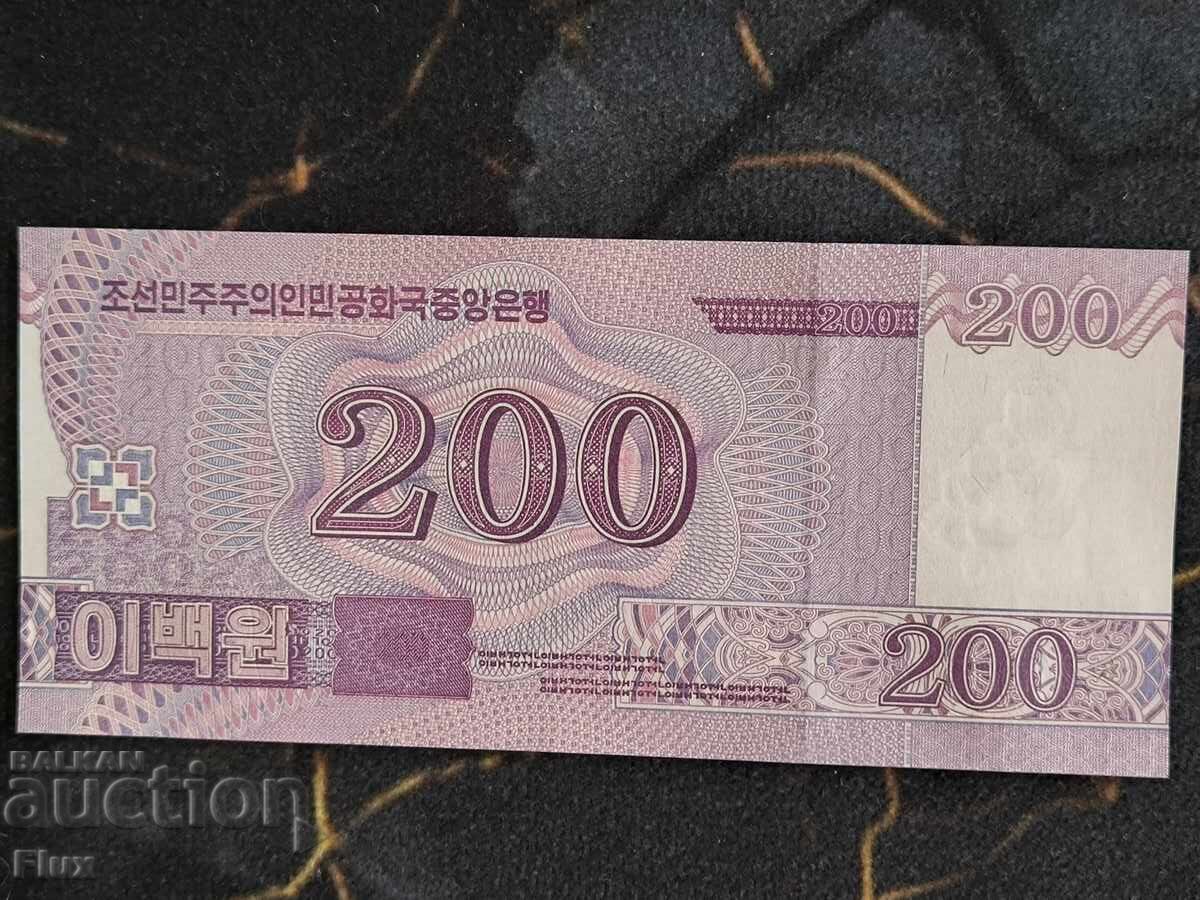 Banknote - North Korea - 200 Won UNC | 2018 with price € 2.75 | 5.38 BGN