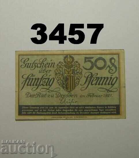 Δρέσδη 50 πφένιχ 1921 Γερμανία