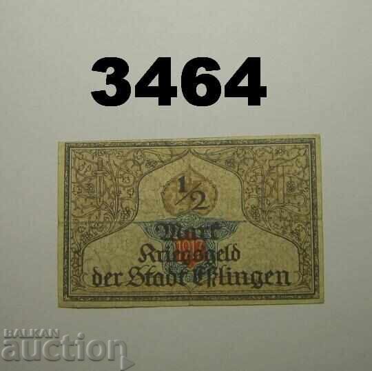 Esslingen 50 pfennig (1/2 mark) 1917 Germany with price € 1.00 | 1.96 BGN