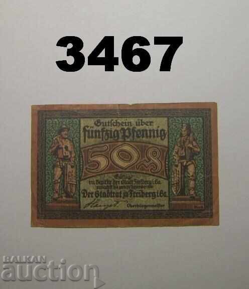 Freiberg 50 pfennig până în 1918 Germania