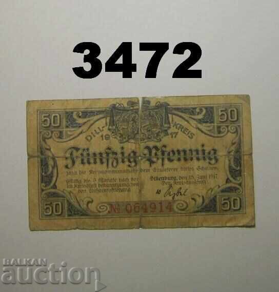 Dillenburg 50 pfennig 1917 Germany