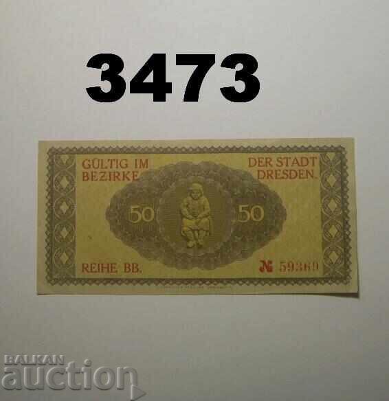 Dresden 50 pfennig 1917 Германия с цена € 1.30 | 2.54 лв.