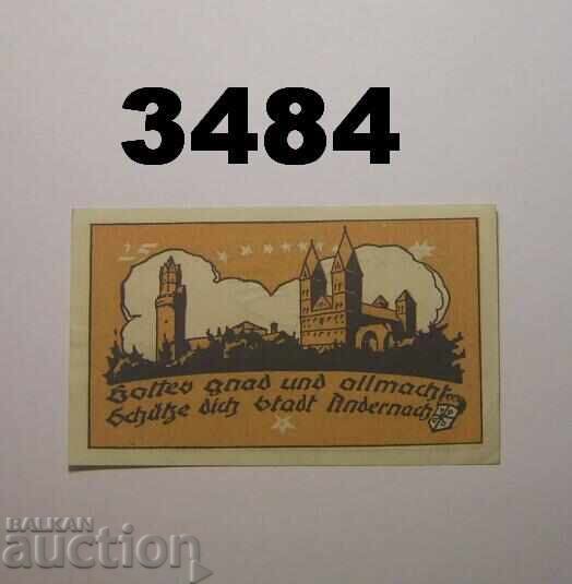 Andernach 25 pfennig 1920 Γερμανία με τιμή € 0.50 | 0.98 BGN