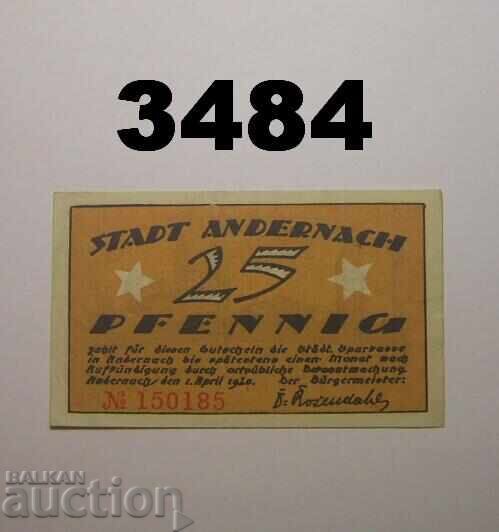 Andernach 25 pfennig 1920 Γερμανία