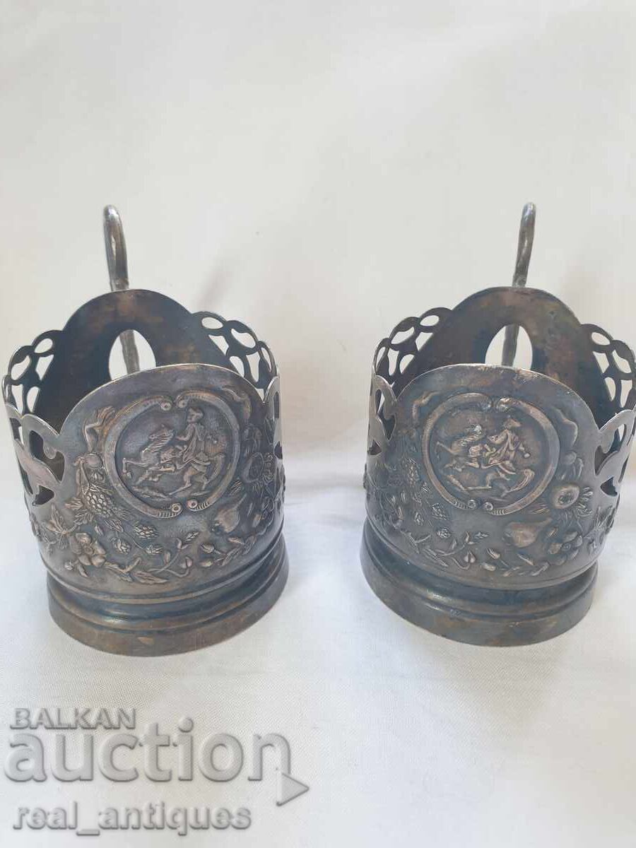 Silver-plated coasters