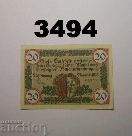 Nesselwang 20 pfennig 1918 Γερμανία