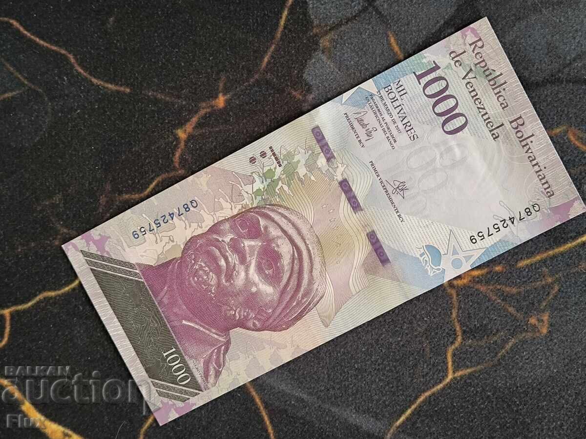 Τραπεζογραμμάτιο - Βενεζουέλα - 1000 μπολίβαρ UNC | 2017