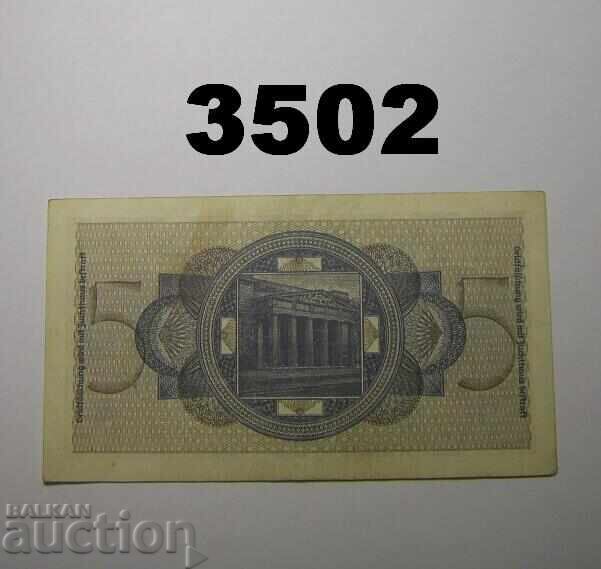 Германия 5 марки 1939 (WWII 1939-44) с цена € 3.00 | 5.87 лв.