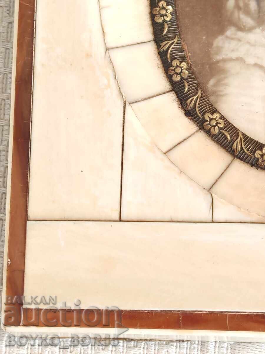 Антична Миниатюра Картина ПОРТРЕТ на Кралица Виктория - 5