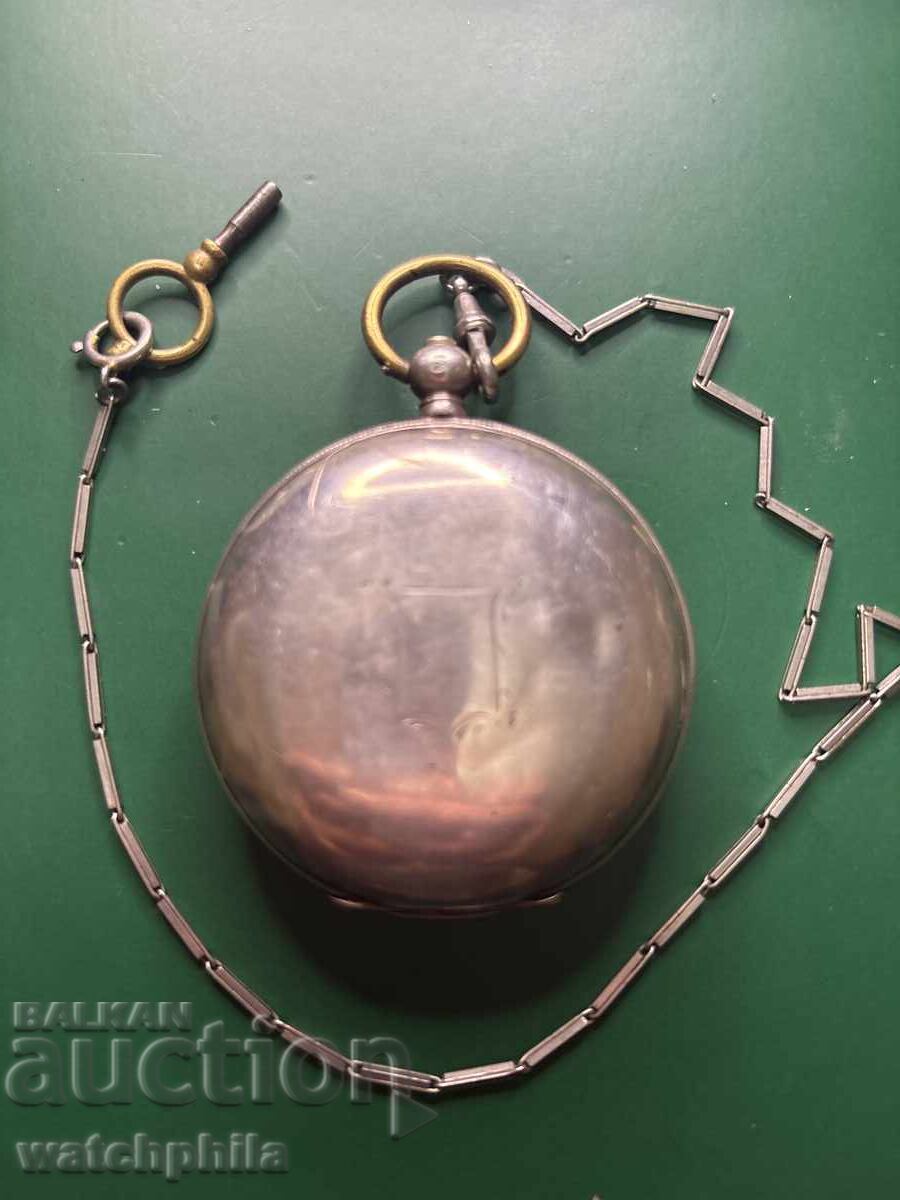 Сребърен джобен часовник Serpos Constantinople . Работи с цена € 84.00 | 164.29 лв.