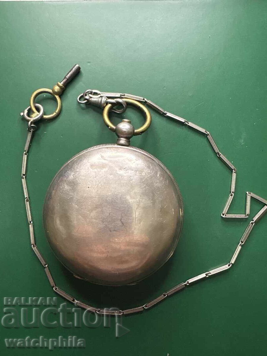 Аукцион Сребърен джобен часовник Serpos Constantinople . Работи