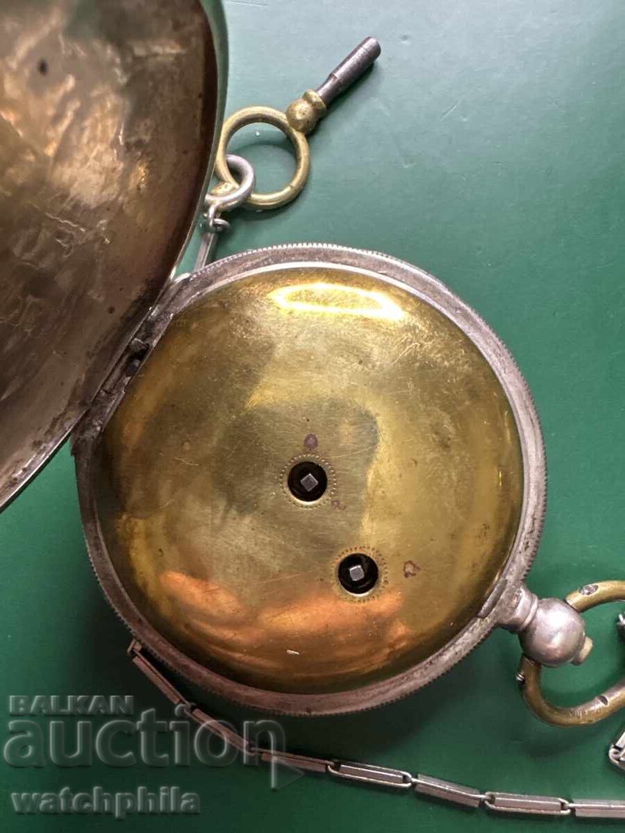 Сребърен джобен часовник Serpos Constantinople . Работи - 5