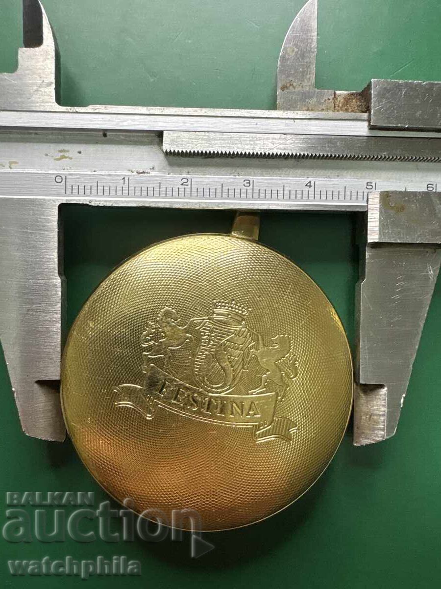 Επιχρυσωμένο ελβετικό ρολόι τσέπης Festina. Λειτουργεί. Άριστο - 5