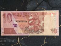 Τραπεζογραμμάτιο - Ζιμπάμπουε - 10 δολάρια UNC | 2020