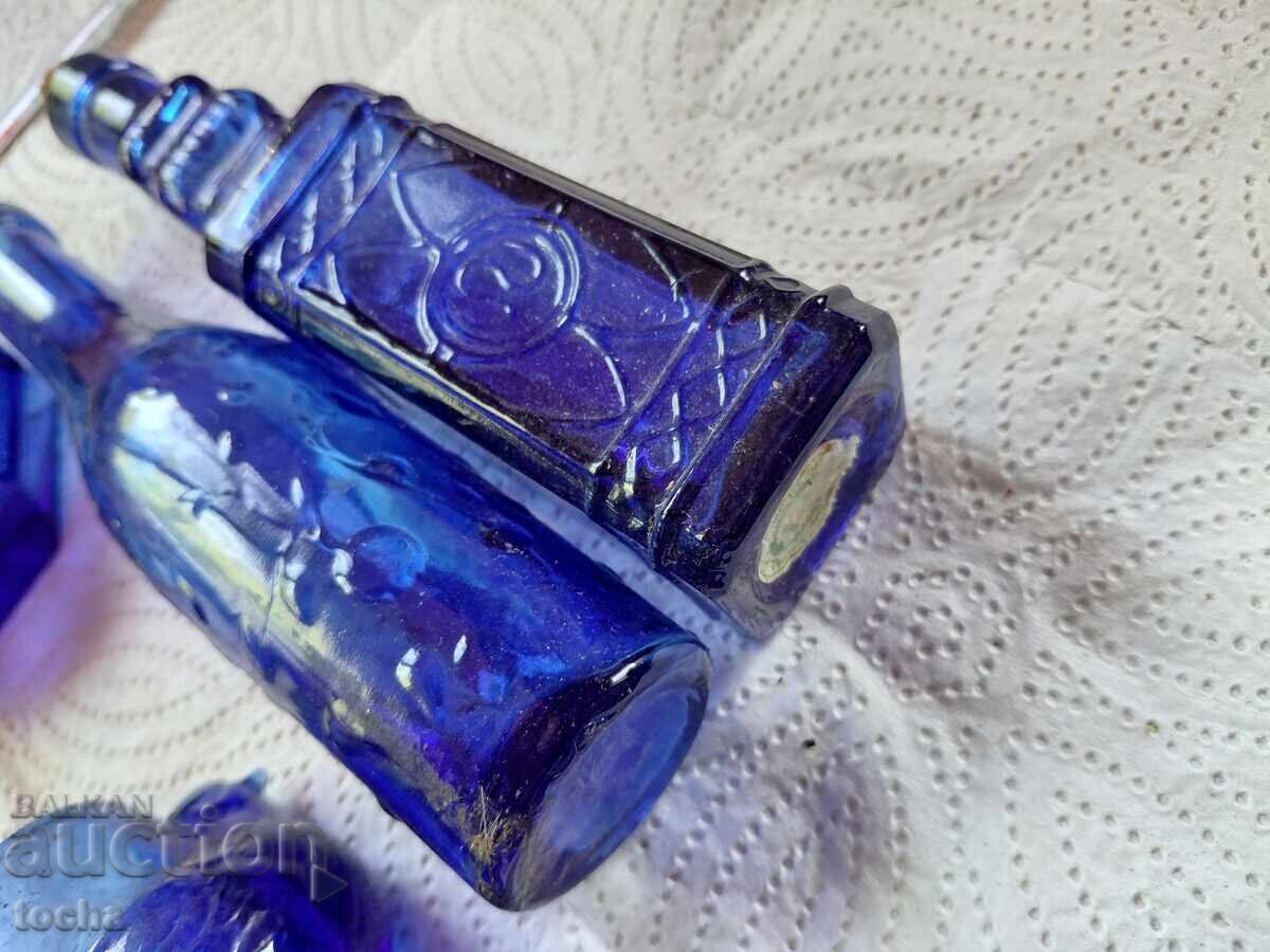 Set, blue glass, well-preserved - 6