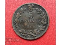 Italia-5 cenți 1862 N-Napoli