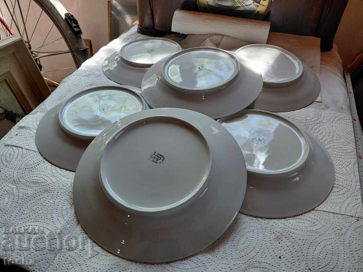 Доставка на стар български порцелан , сет чинии