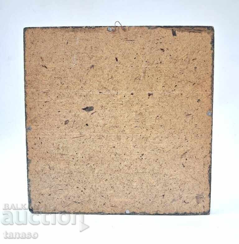 Panou din alabastru, basorelief, sculptură în ramă de lemn (1.4) - 6