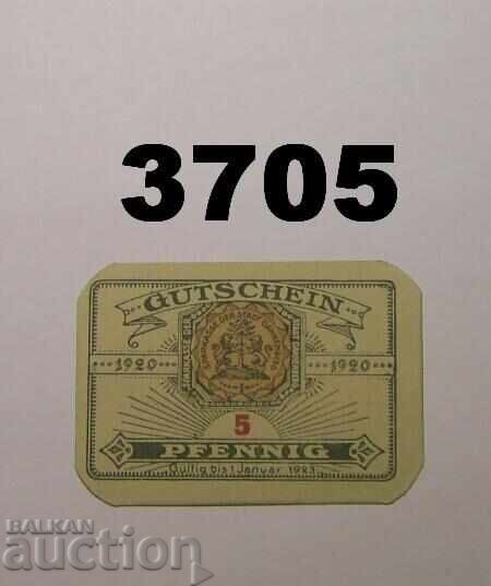 Dannenberg 5 pfennig 1920 Germania