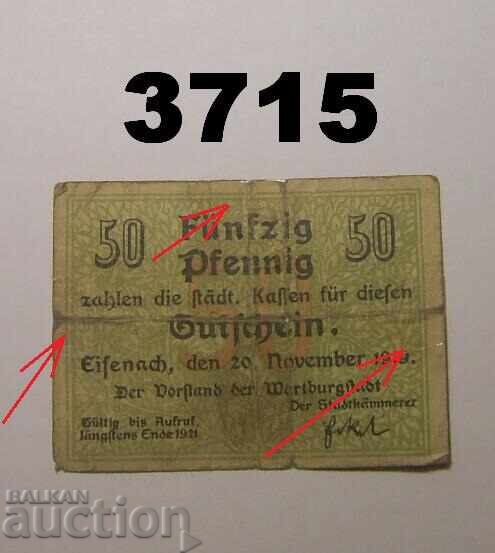 Eisenach 50 pfennig 1919 Γερμανία